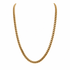 8mm gold Cuban chain necklace on white background