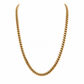 8mm gold Cuban chain necklace on white background