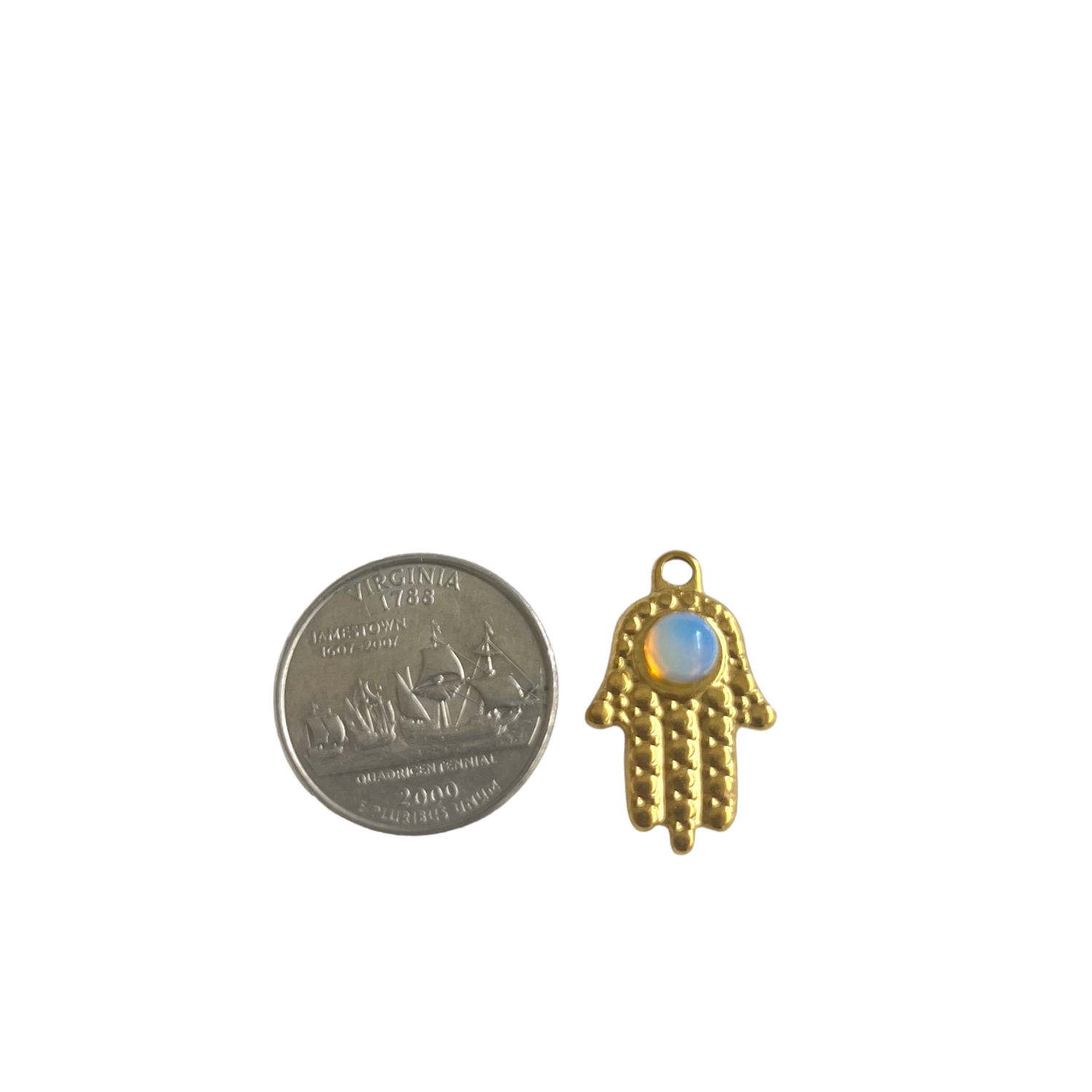 Opal Hamsa Charm XMTX Collections