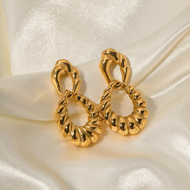 Bindi Twisted Hoop Drop Earrings