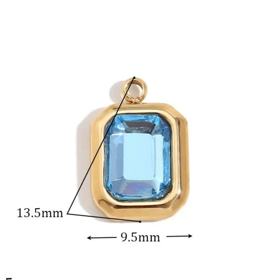 Blue Rhinestone Charm XMTX Collections