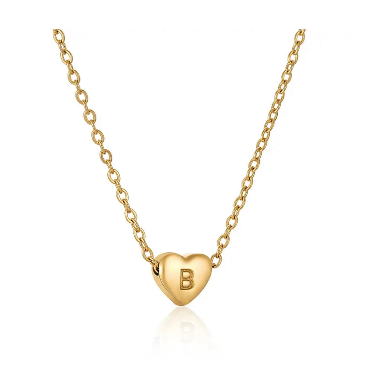 Heart Initial Necklace XMTX Collections