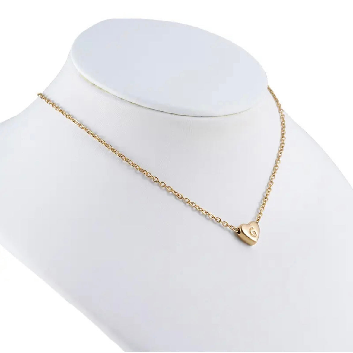 Heart Initial Necklace XMTX Collections