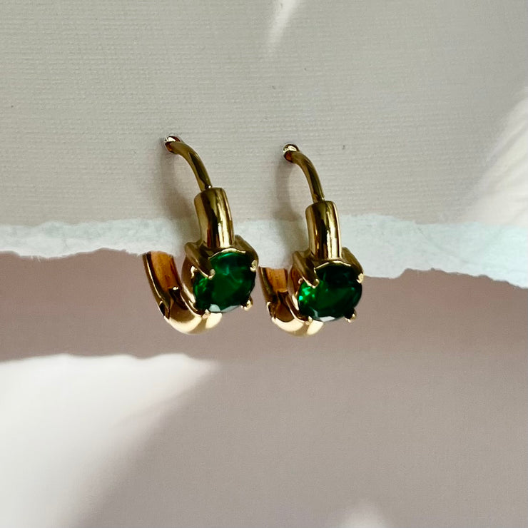 Val Green Zircon Earrings