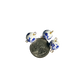 Ceramic Blue Flowers Bead Charm XMTX Collections