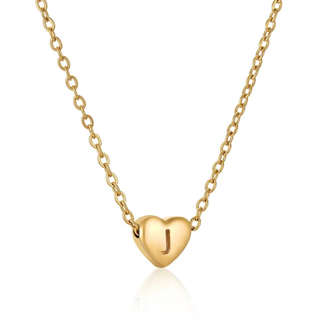 Heart Initial Necklace XMTX Collections