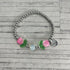 Tulips and Opal Handmade Stretch Bracelet XMTX Collections