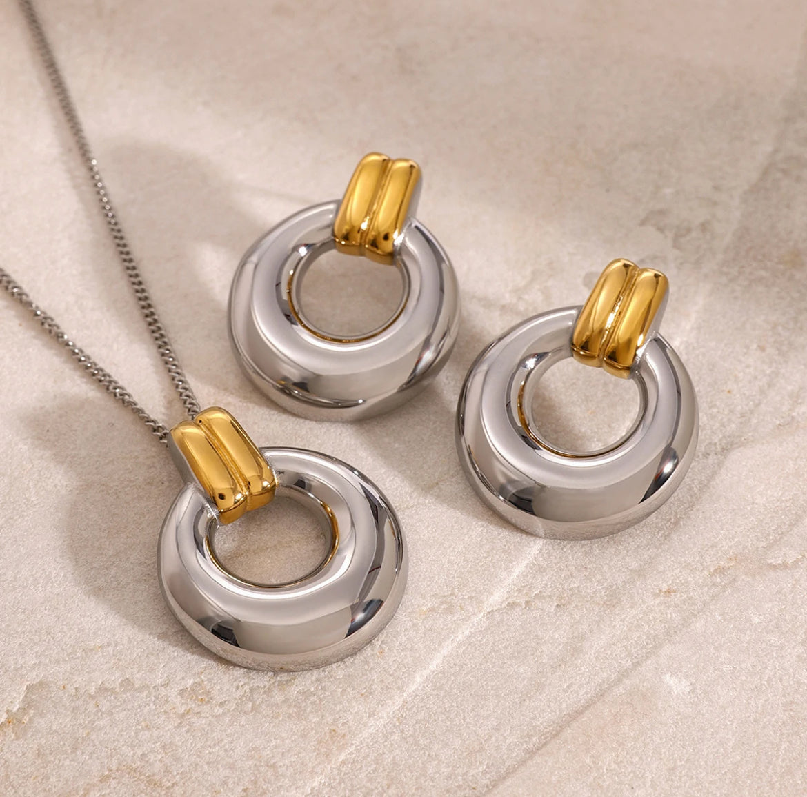 Dana Two Tone Earrings XMTX Collections
