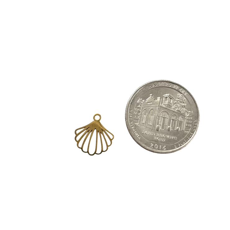 Gold Sea Shell Charm