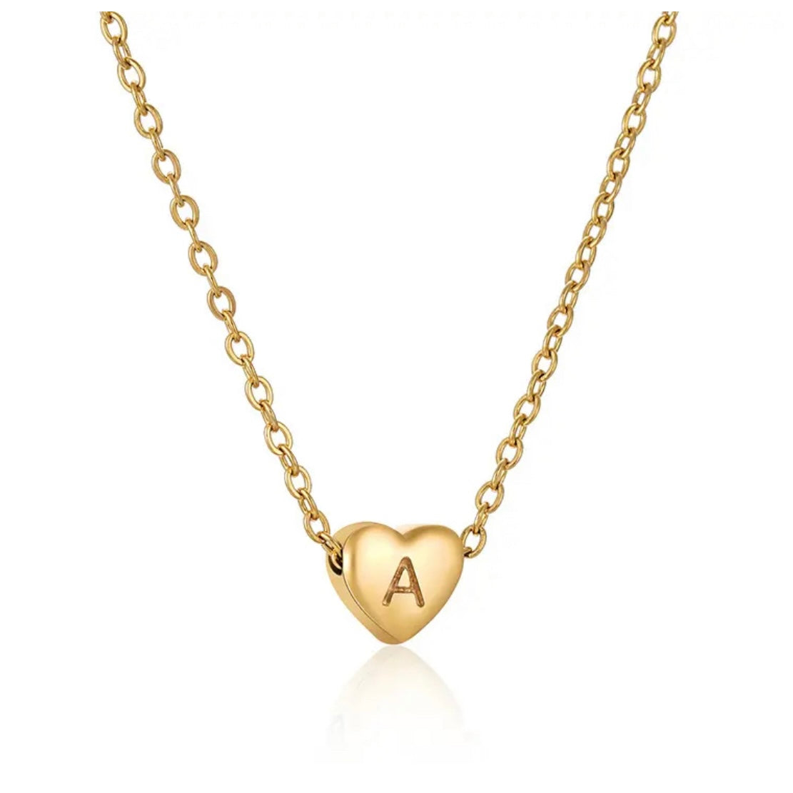 Heart Initial Necklace XMTX Collections