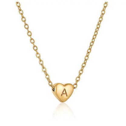 Heart Initial Necklace XMTX Collections