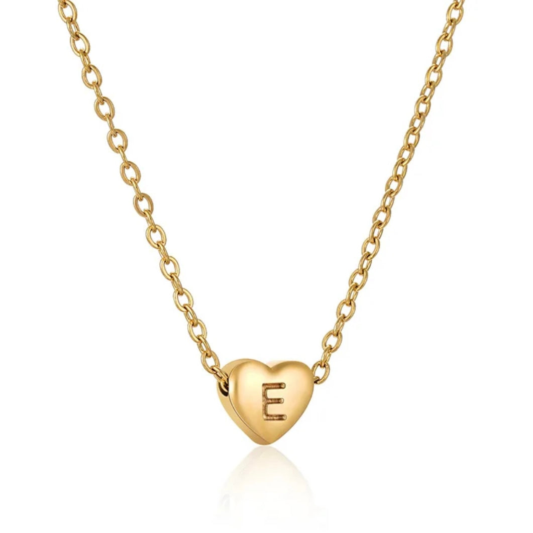 Heart Initial Necklace XMTX Collections