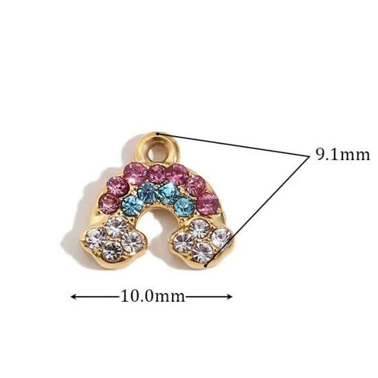 Rhinestone Rainbow & Clouds Charm XMTX Collections