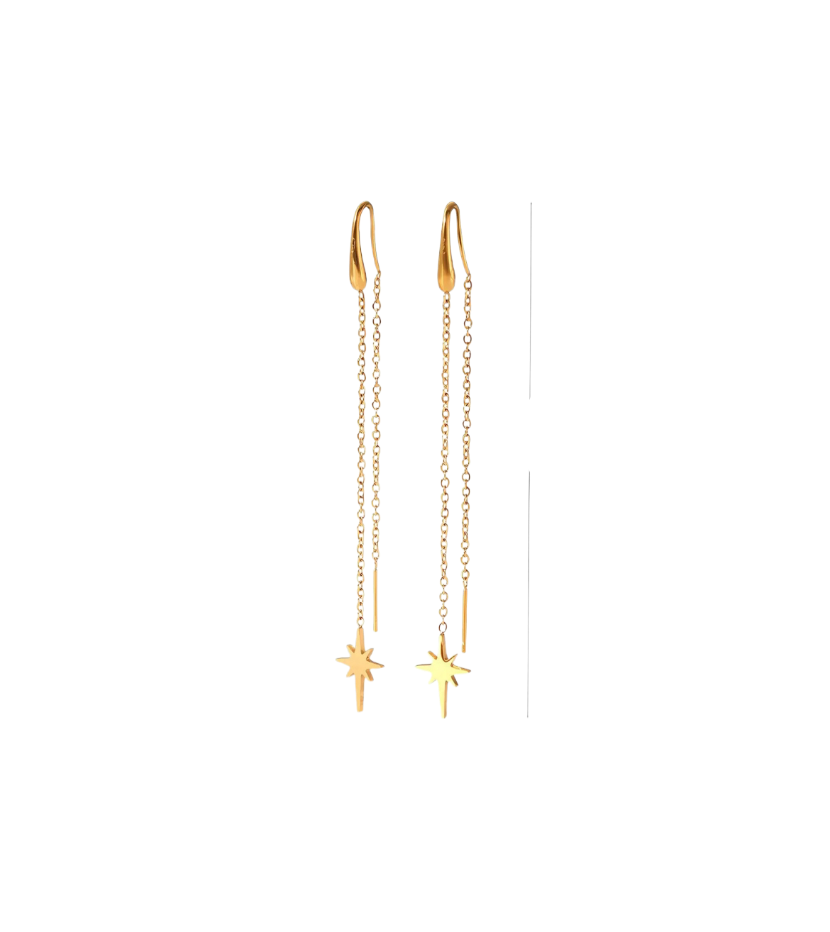 Eight Point Star Chain Earring XMTX Collections
