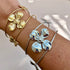 Flower & Butterflies Bangle Bracelet XMTX Collections