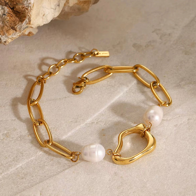 Coralie Bracelet XMTX Collections gold chunky and water resistant 