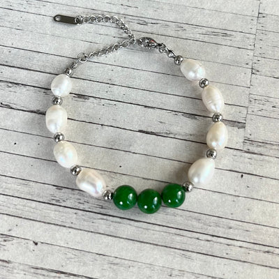 Pearls & Jade Bracelet
