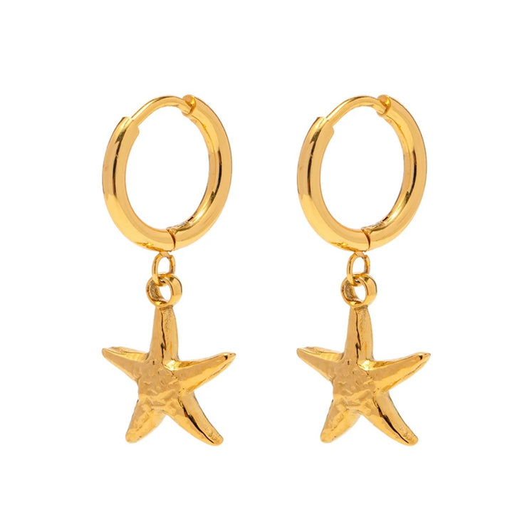 Starfish Huggies Earrings