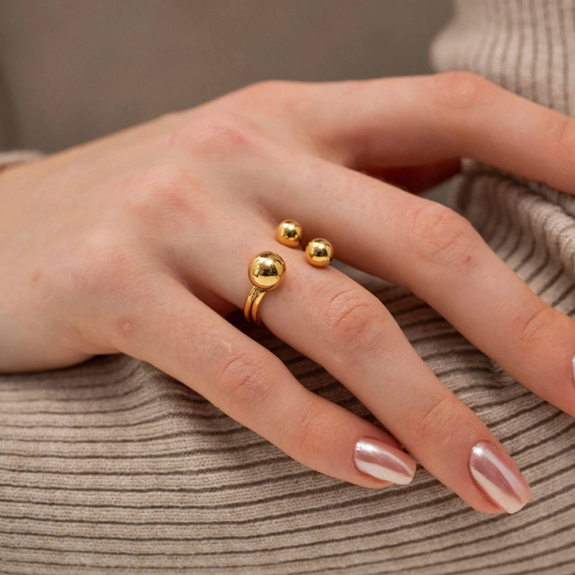 Three Spheres Open Ring XMTX Collections