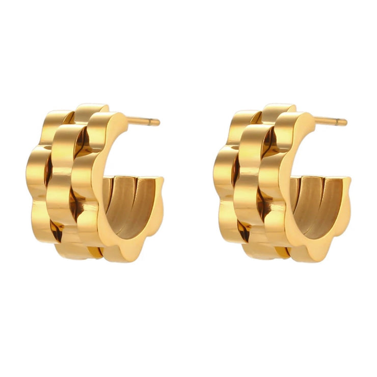 Watchband Hoop Earrings