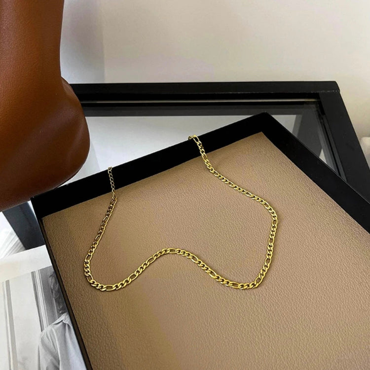 Flat Figaro Chain Necklace XMTX Collections