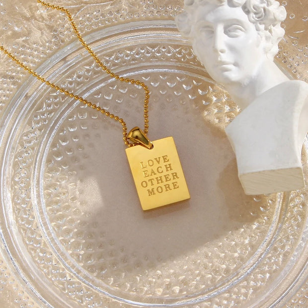 Love Each Other More Affirmation ❤️ Necklace