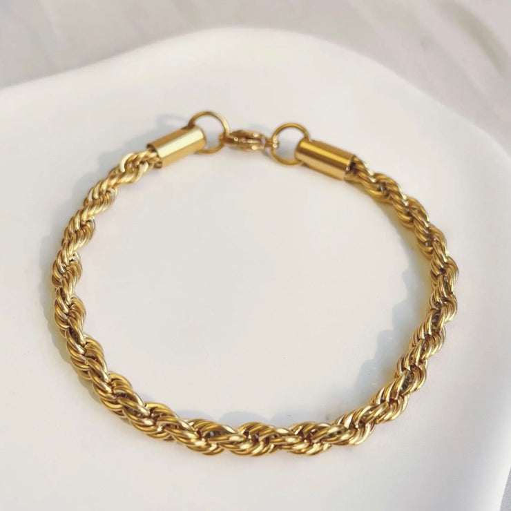 Twisted Rope Chain Bracelet