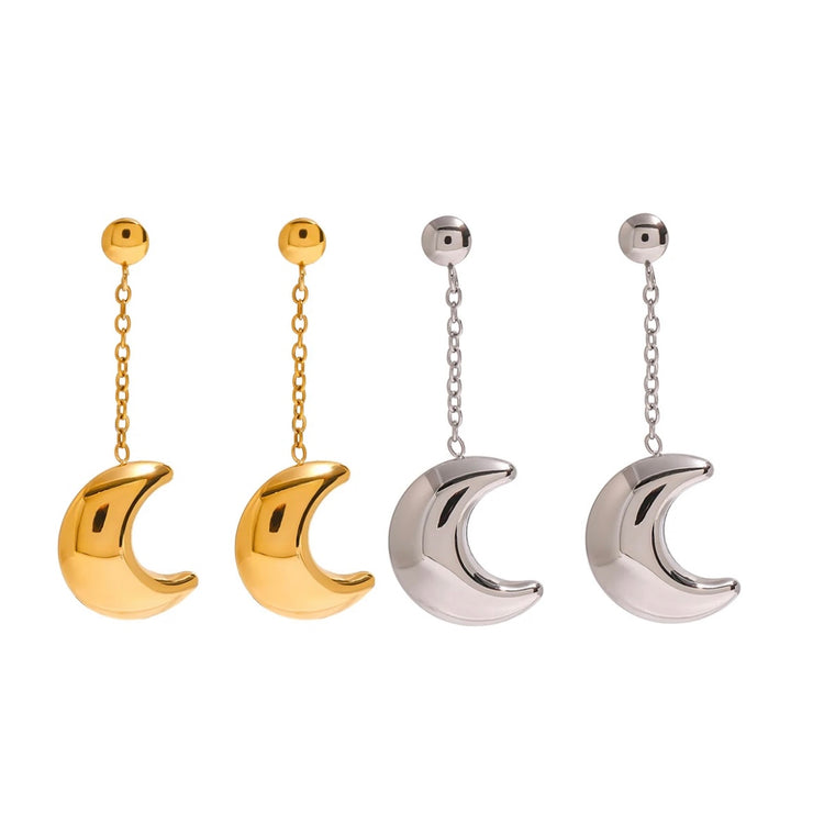 Hollow Moon Earrings