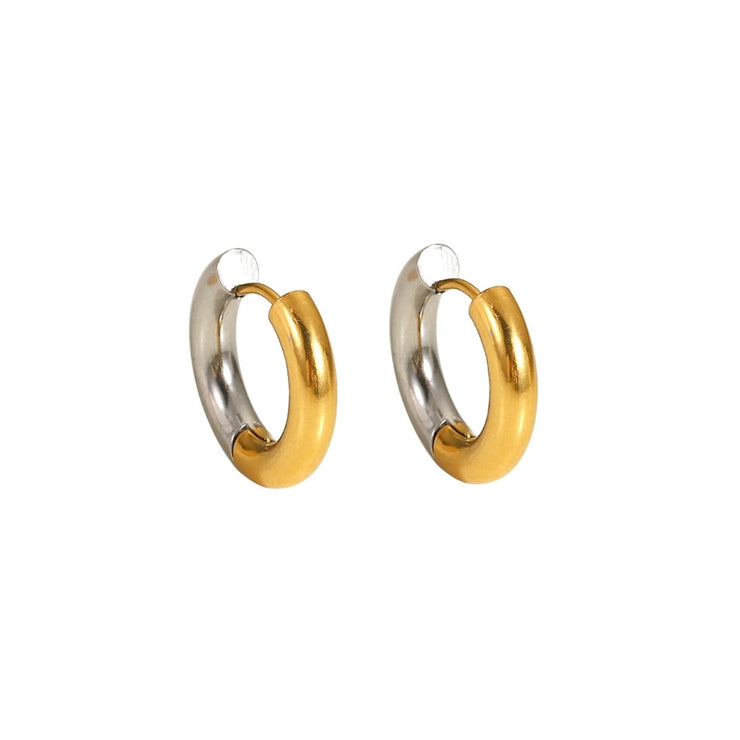 Dual Color Hoop Earrings