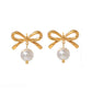 Bow Pearl Earrings XMTX Collections