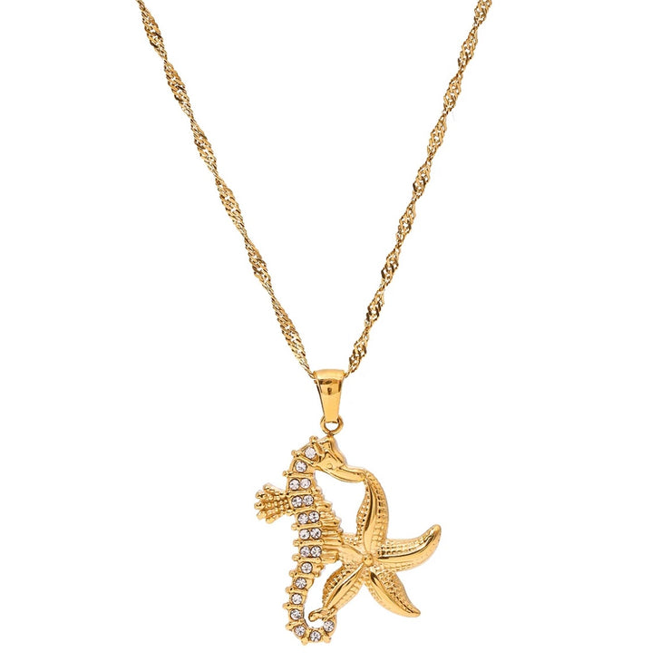 Seahorse & Star Necklace