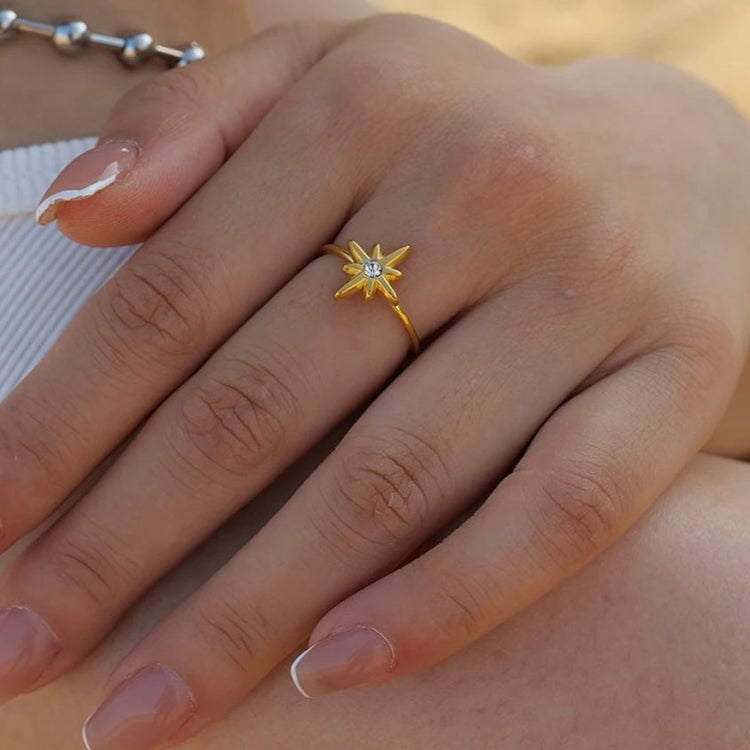 Eight Point Star Open Ring XMTX Collections