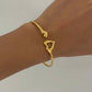 Two Hearts 💞 Bangle Bracelet XMTX Collections