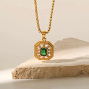 Esme Green Pendant Necklace