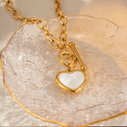 Aimee Nacre Heart Necklace