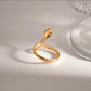 Green Eye Snake Open Ring XMTX Collections