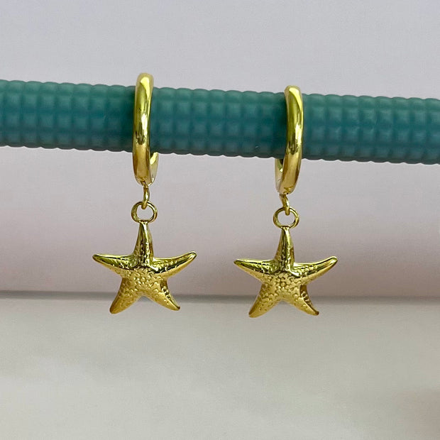Starfish Huggies Earrings