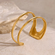 Double Layer Bangle Bracelet