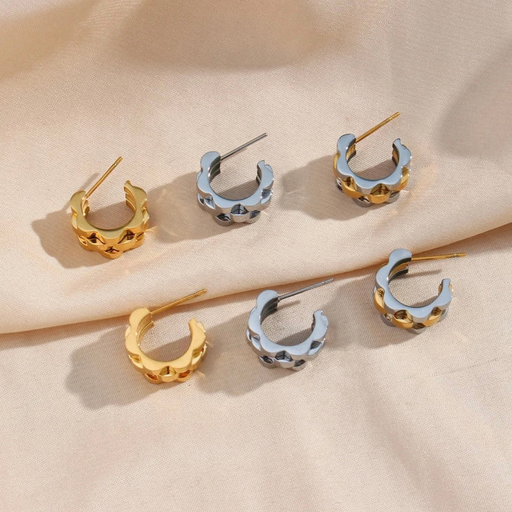 Watchband Hoop Earrings