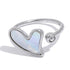 Mother of Pearl Open Heart Ring XMTX Collections
