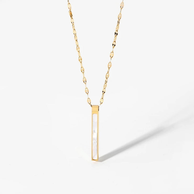 Enni Mother of Pearl Bar Necklace