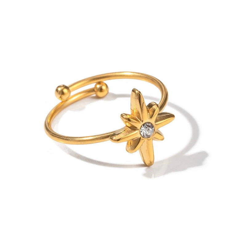 Eight Point Star Open Ring XMTX Collections