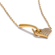 This exquisite Valencia Pave Heart Necklace features a dainty and beautifully designed pave crusted heart. Add a touch of elegance to any outfit with this stunning piece.

Made to last! 

Tarnish and Water Resistant, Hypoallergenic



16 inches long + 2 inches ext 

Closure :Lobster Clasp



18k Gold PVD Plated over 316L Stainless Steel base.  



