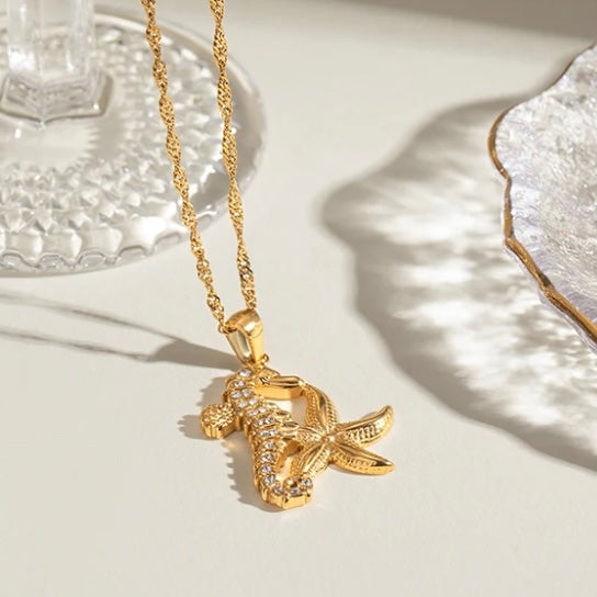 Seahorse & Star Necklace