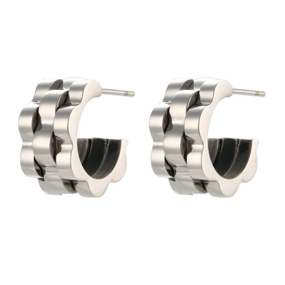 Watchband Hoop Earrings XMTX Collections