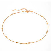 Charlotte Oval Beads Snake Necklace