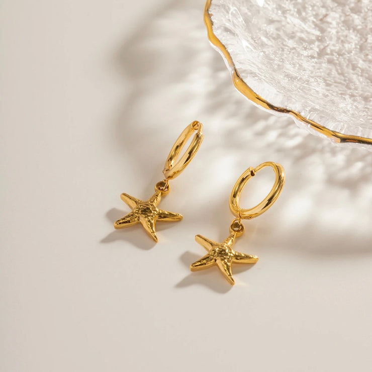 Starfish Huggies Earrings