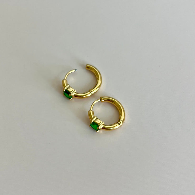 Val Green Zircon Earrings