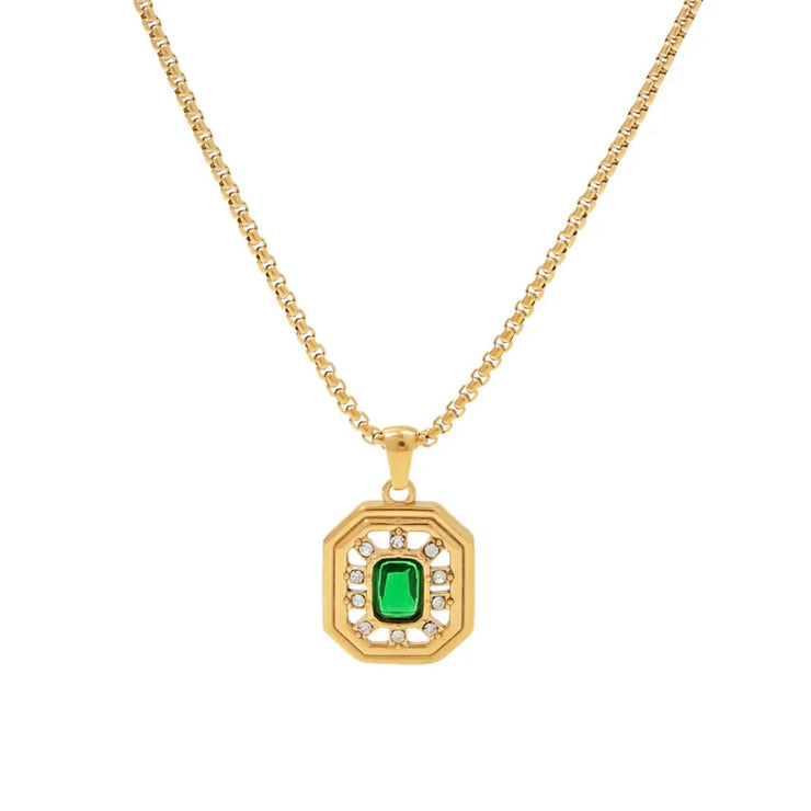 Esme Green Pendant Necklace