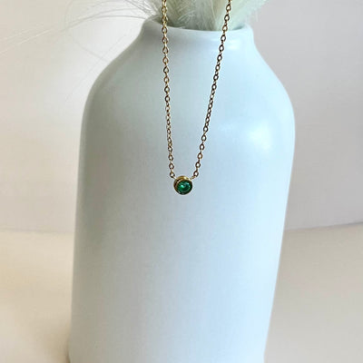 Thea Green Zircon Pendant Necklace